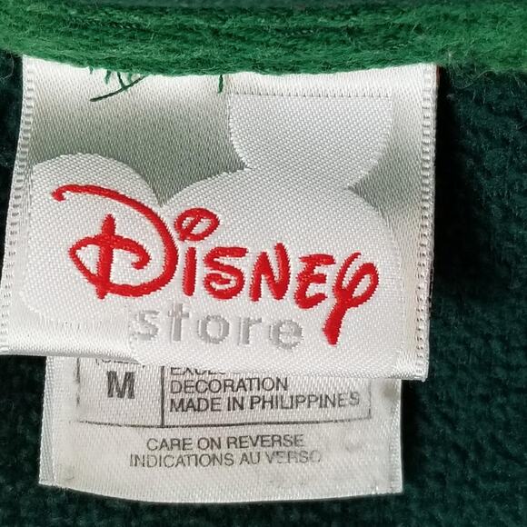 Disney Winnie the Pooh Sweatshirt Womens Medium Green Fleece Crewneck Skating - Picture 12 of 13